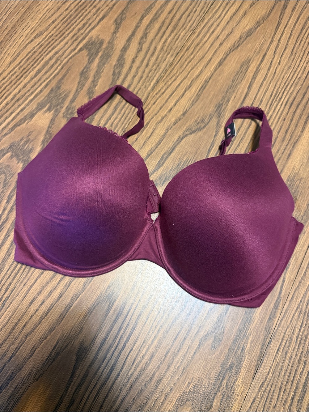 PINK Victoria's Secret Smooth T-Shirt Bra in Deep Wine